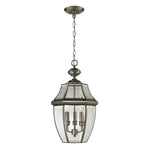Ashford 12'' Wide 3-Light Outdoor Pendant - Antique Nickel