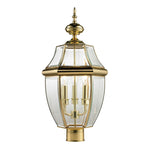 Ashford 23'' High 3-Light Outdoor Post Light - Large Antique Brass