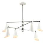 Luca 36'' Wide 6-Light Chandelier - Polished Chrome