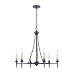 Solomon 28'' Wide 6-Light Chandelier - Matte Black