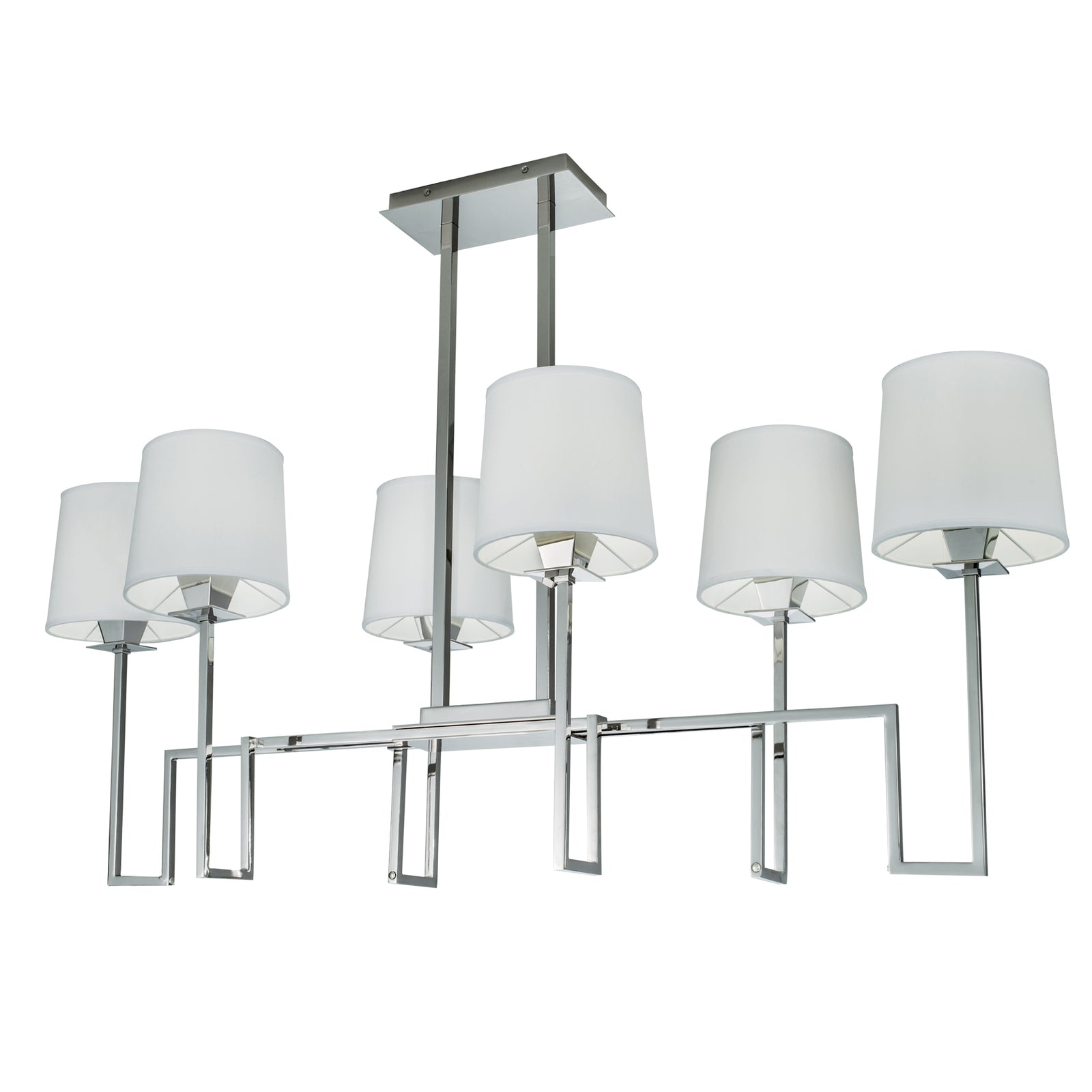 Maya 48'' Wide 6-Light Linear Chandelier - Polished Nickel