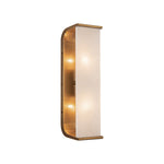 Abbott 15-in Vintage Brass/Alabaster 2 Lights Wall/Vanity