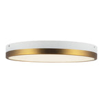 Adelaide 15-in Aged Gold/White LED Flush Mount