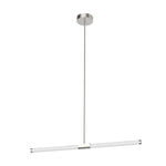Akari 37-in Brushed Nickel LED Linear Pendant