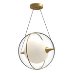 Aries 16-in Brushed Gold LED Pendant