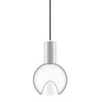 Globe Small 5" Clear Acrylic Single Pendant - White Socket