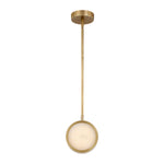 Blanco 6-in Vintage Brass/Alabaster LED Pendant