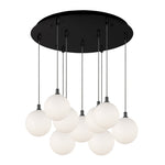 Bolla 20-in Black/Opal Glass 9-Light Multi Pendant