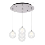 Bolla 16-in Chrome 5-Light Multi Pendant