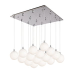 Bolla 21-in Chrome/Opal Glass 16-Light Multi Pendant