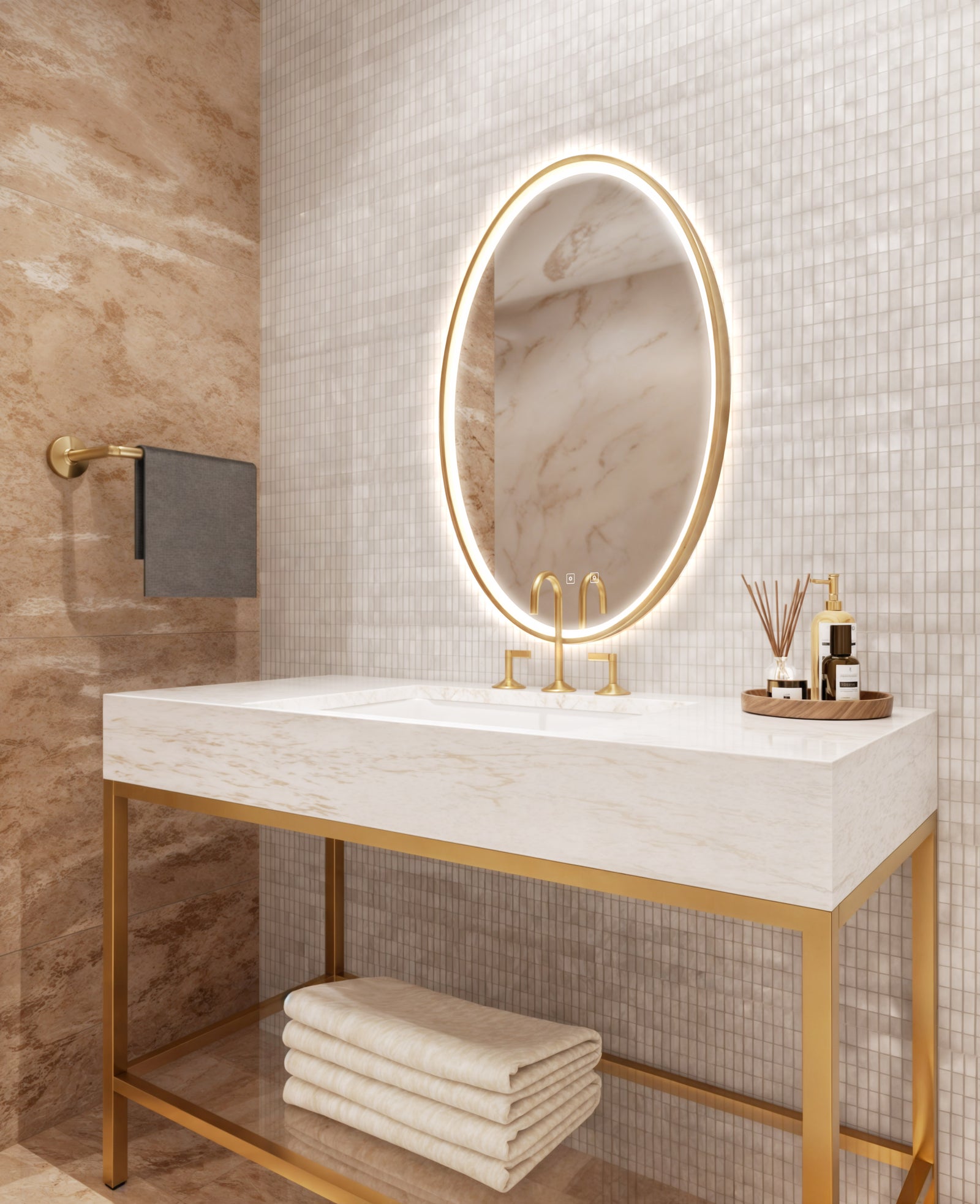 Electric Mirror Brilliance 24" x 36" Oval LED Lighted Mirror