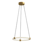Bruni 16-in Brushed Gold LED Pendant
