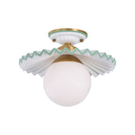 Fancy Ruffle Flushmount