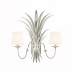 Wheat Sconce - Silver Electrified w/ Shades