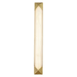 Caesar 25-in Vintage Brass/Alabaster LED Wall/Vanity