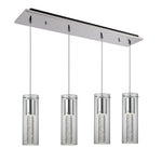 Champagne 25-in Chrome 4-Light Multi Pendant