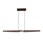 Dakota 42-in Walnut LED Linear Pendant