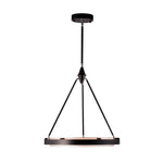 Duo 24-in Classic Black/Silver Shimmer LED Pendant