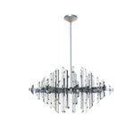 Facets 45" Oval Chandelier - Polished Chrome