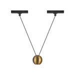 Faria Double 3-in Brushed Gold Trilo Track Pendant