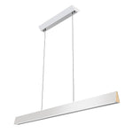 Flair 48" Suspended Linear Pendant - White with Maple Endcap