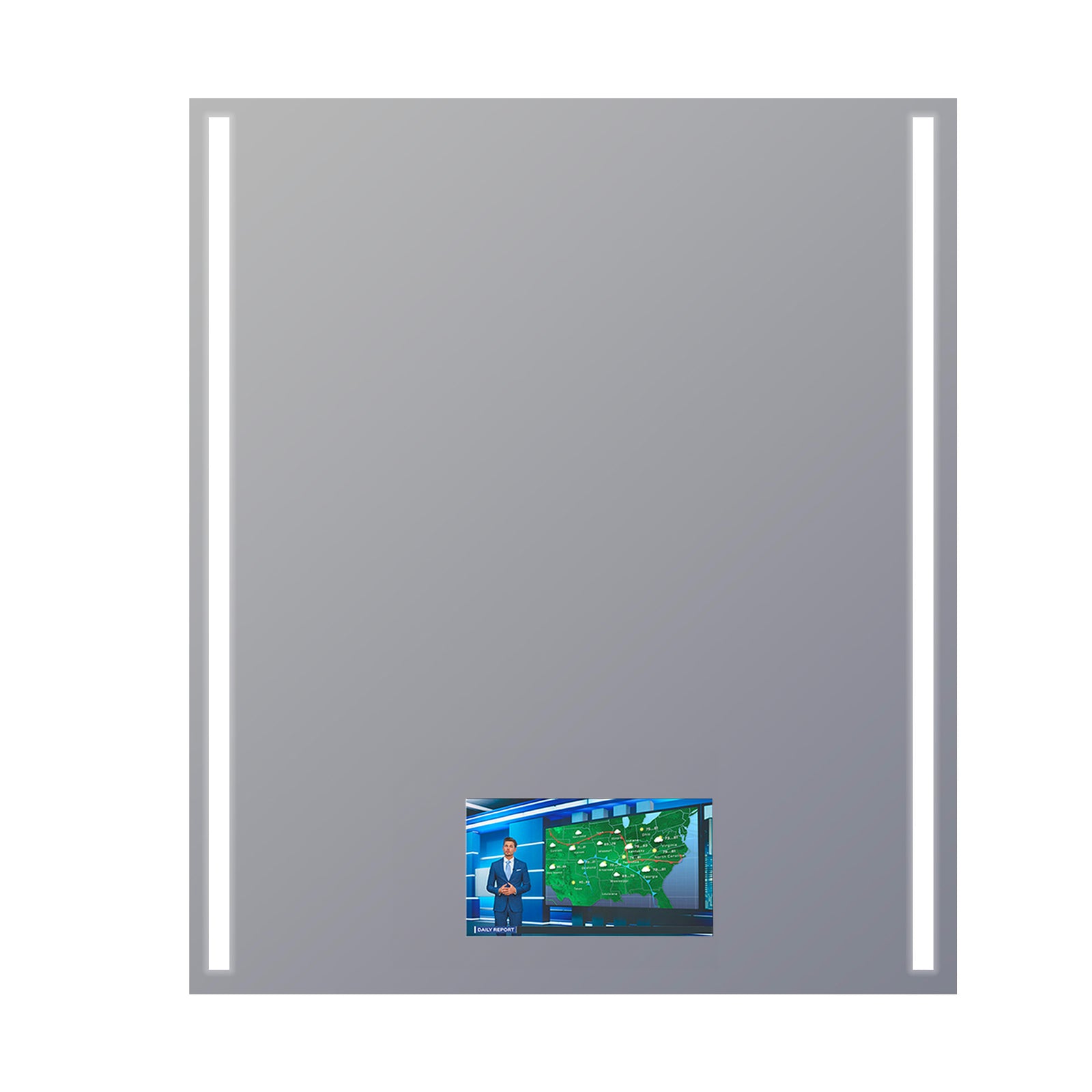 Electric Mirror Fusion 36" x 42" LED Lighted Mirror with 15" TV