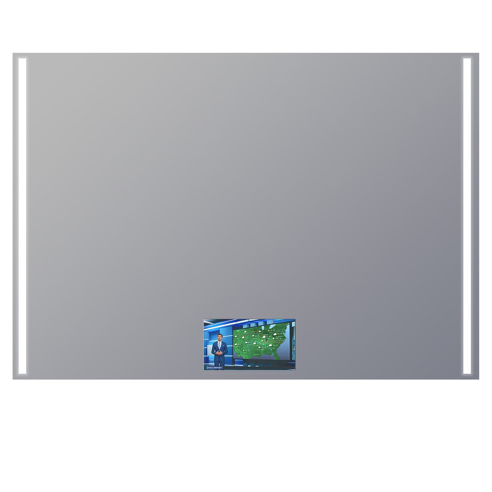 Electric Mirror Fusion 60" x 42" LED Lighted Mirror with 15.6" TV