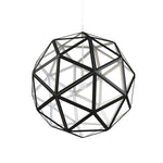 Geodome 32" Pendant - Black w/White Interior - E26 Socket