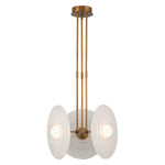 Harbour 18-in Vintage Brass/Glossy Opal LED Pendant