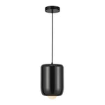 Hayden 7-in Glossy Black LED Pendant