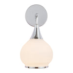 Hazel 6-in Chrome/Opal Matte Glass 1 Light Wall/Vanity