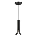 Husk 9-in Glossy Black LED Pendant