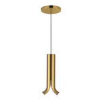 Husk 9-in Metallic Brass LED Pendant
