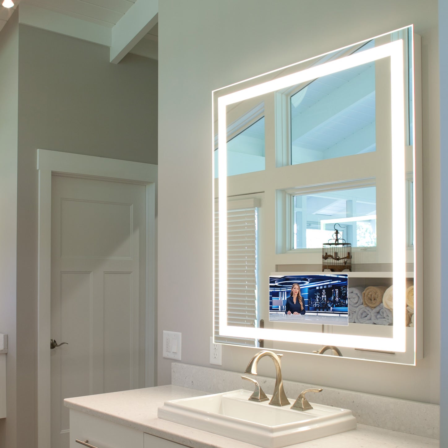 Electric Mirror Integrity 36" x 42" LED Lighted Mirror with 15" HDTV