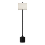 Issa 61-in Matte Black/Ivory Linen 1 Light Floor Lamp