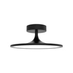 Issa 12-in Matte Black LED Semi Flush Mount