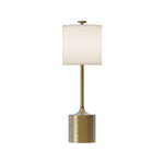 Issa 26-in Brushed Gold/Ivory Linen 1 Light Table Lamp