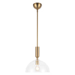 Jude 12-in Brushed Gold/Clear Glass 1 Light Pendant