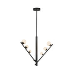 Cypress 23-in Black/Opal Glass LED Pendant