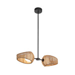 Lanai 25-in Black/Opal Glass LED Pendant