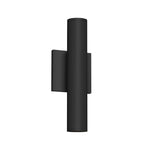 Lorna 12-in (2-in Dia.) 36 Degree Optic Black LED Wall Sconce Up/Down Light