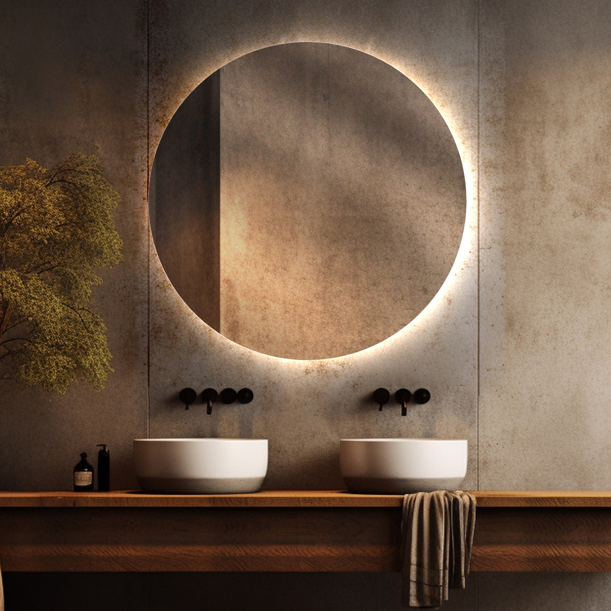 Electric Mirror Luna™ 48" Round LED Lighted Mirror