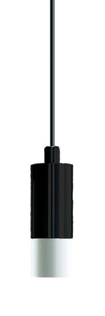 Short Frosted Acrylic Light Guide Single Pendant 3W - Matte Black Socket