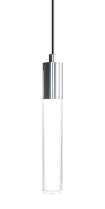 Light Guide Tall Clear Acrylic Single Pendant - 3W - Polished Chrome Socket