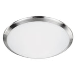 Malta 15-in Brushed Nickel LED Flush Mount