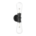 Marcel 5-in Matte Black 2 Lights Wall/Vanity