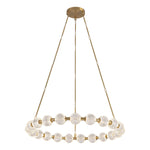 Marni 41-in Natural Brass LED Chandelier