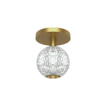 Marni 5-in Natural Brass LED Flush Mount