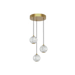Marni 11-in Natural Brass LED Multi Pendant