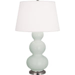 Matte Celadon Triple Gourd Table Lamp